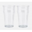 500ml Beer Glass - Pack of Two - Plastic