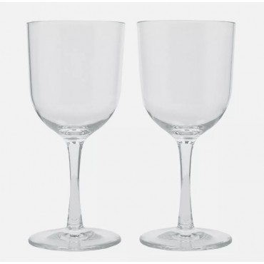 Wine Glass - Pack of Two - Clear Plastic