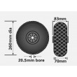 Maypole MP229 Jockey Wheel & Tyre