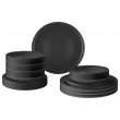 Melamine Dinner Set 12 piece - Odette Black