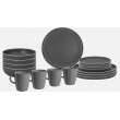 Melamine Dinner Set 16 piece - Dolomit Grey Stone Touch