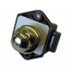 Small Caravan / Motorhome Push Cupboard Door Lock (Gold Knob)