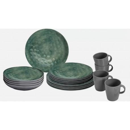 Brunner Melamine 16pc Dinner set - Venetian Sea Green Stone Touch