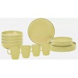 Brunner Melamine 16pc Dinner set -  Dolomit Yellow Stone Touch