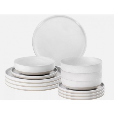 Brunner Melamine 12pc Dinner set -  Midday Odette Stone Touch