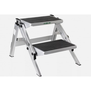Brunner Caravan Double Folding Step - Aluminium
