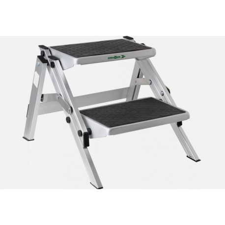 Brunner Caravan Double Folding Step - Aluminium