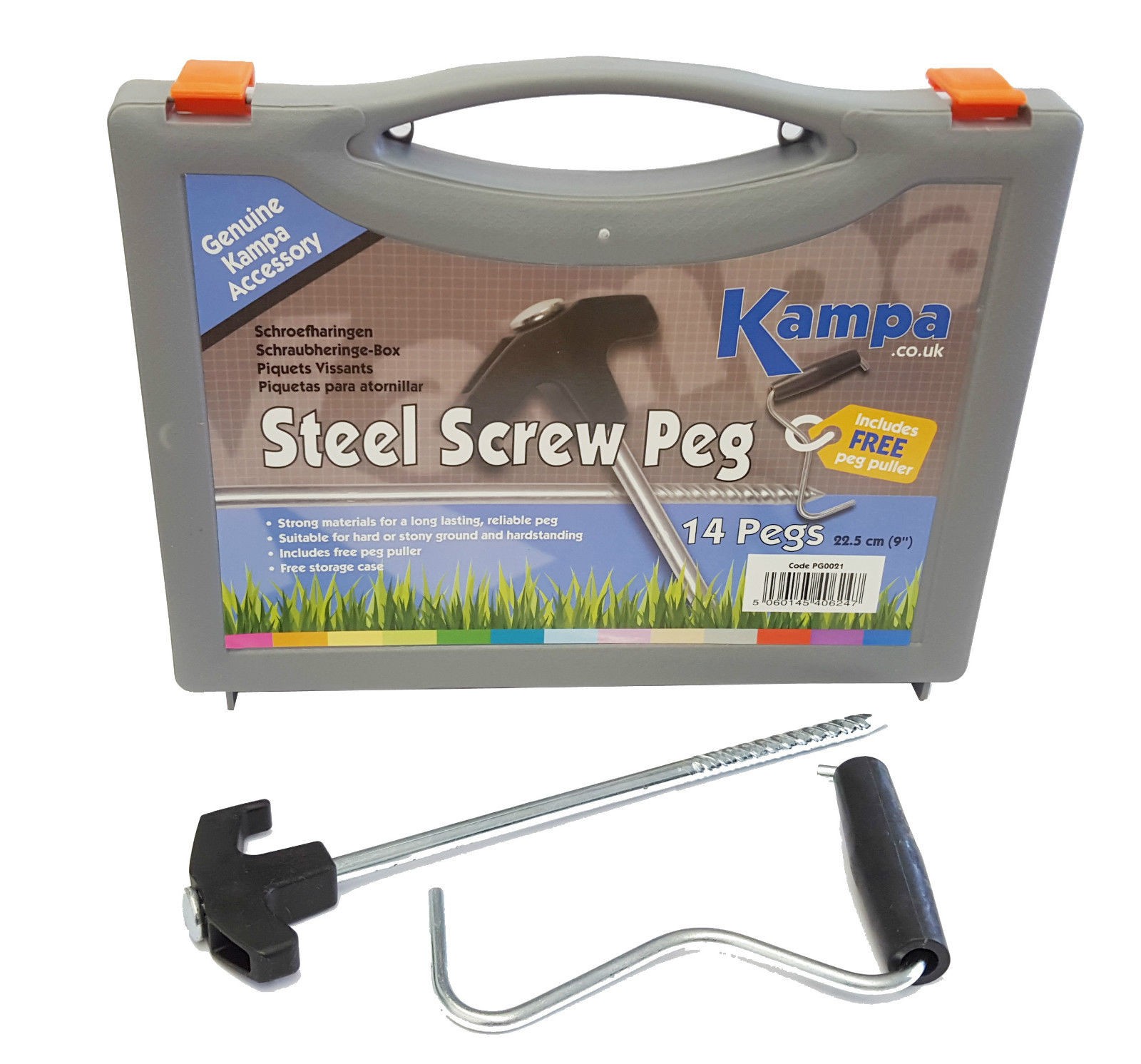 Kampa Steel Screw Peg Tent Awning Hardstanding Rock Peg Set With Kampa Steel Screw Peg Tent Awning Hardstanding Rock Peg Set With