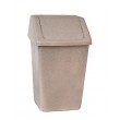 Compact 10ltr Swing Top Kitchen / Bathroom Waste Bin - Oatmeal