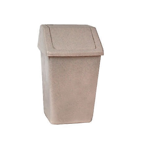 Compact 10ltr Swing Top Kitchen / Bathroom Waste Bin - Oatmeal