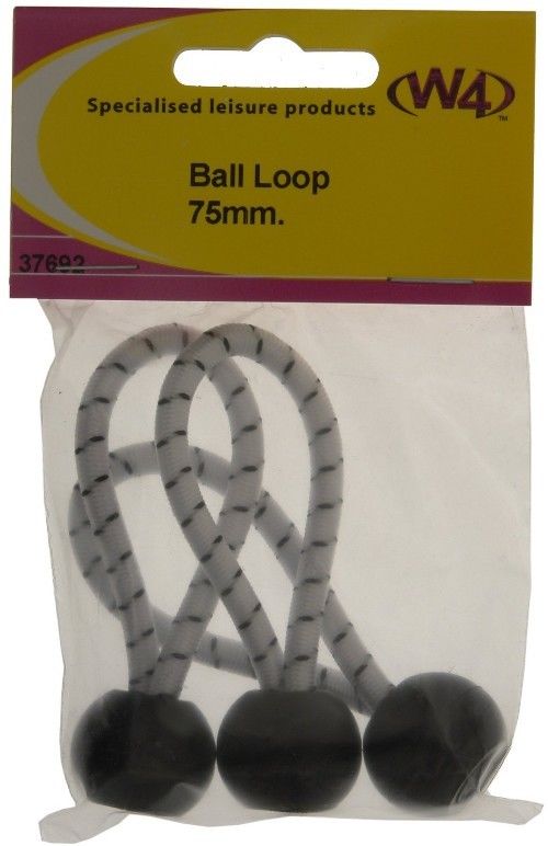 W4 75mm* Elasticated Ball Loops - Pack Of Three