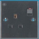240v Single Gang Mains 3 Pin Socket - Black