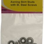 Awning Skirt Studs With Stainless Steel Screws - Pack Of Five