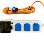 Camping Tent Mobile Triple (3 Way) Mains Supply Unit