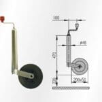 Trailer Alko 48mm Compact Budget Jockey Wheel