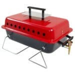 Red Lid Table Top Barbeque with Lava Rock