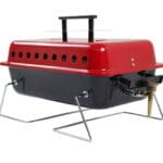 Red Lid Table Top Barbeque with Lava Rock