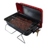 Red Lid Table Top Barbeque with Lava Rock