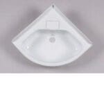 Small Corner Basin In Acrylic - White