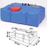70 Litre Fresh Water Tank with fittings kit - Fiamma