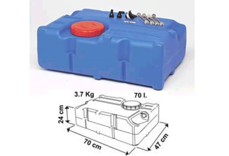 70 Litre Fresh Water Tank with fittings kit - Fiamma