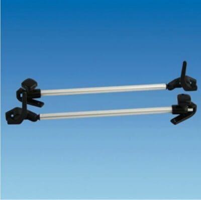 Pair Of Caravan Polyplastic Screw Window Stays - 300mm length (Hinge to Hinge)