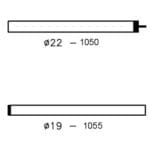 Caravan Awning / Tent Steel Pole With Spike 22/19mm 140-200cm