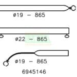 Steel Bent Pole 22/19mm 165-255cm