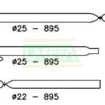 Alloy Veranda Pole 25/22mm 170-260cm