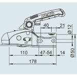 Al-Ko Alko Ak 270 Hitch / Coupling with soft dock