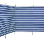 Blue Diamond 5 Pole Windbreak - Navy Blue / Cream Stripe