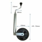 Maypole 48mm Caravan Wider Jockey Wheel - up to 150kg Noseweight