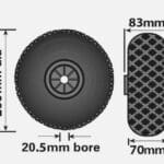 Maypole MP229 Jockey Wheel & Tyre
