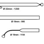 Awning Curved Roof Raiser Steel Pole - 14 - 16 - SL528-A