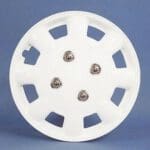 Pair Of Milenco Caravan 13" White Wheel Trims