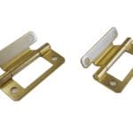 W4 50mm Brass Finish Cranked Hinge - Pack of Two