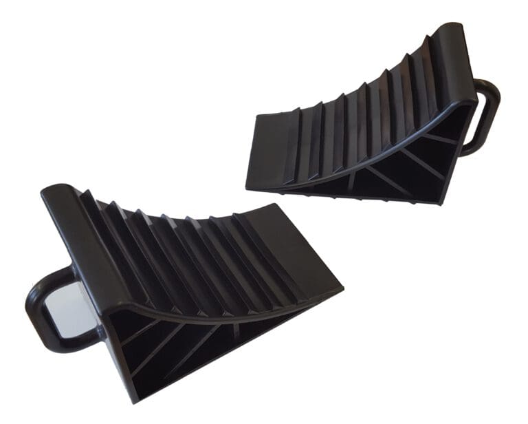 Caravan Pair Of Wheel Chocks - Black