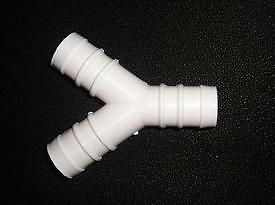 Y Piece Water Pipe - 1/2" 12mm Barbed