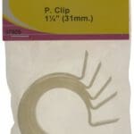 W4 Pipe P-Clip 1 1/4inch 31mm - White, 5 Pack