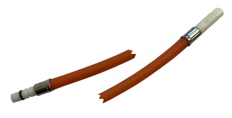 Tap Tail Reich To 12mm Male Push Fit - Red - 1.5m