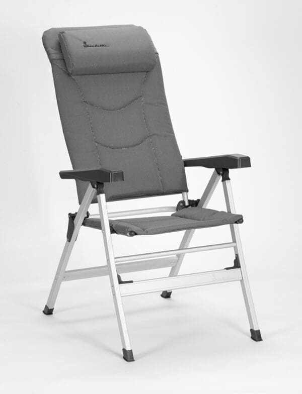 Isabella Thor Lightweight Alloy Folding Reclining Camping Chair - Light Grey