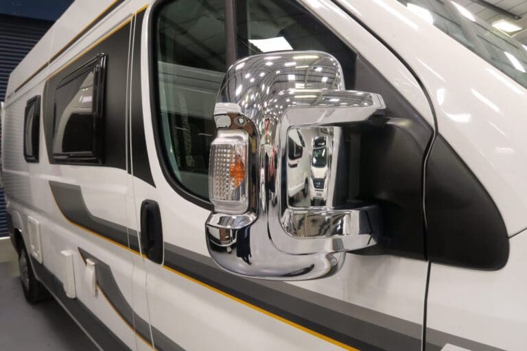 Milenco Ducato / Boxer / Relay Camper Short Arm Chrome Mirror Protector Cover