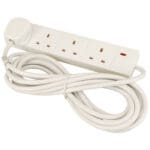 4 way Extension Lead with 2m Cable & 13a plug