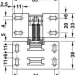 Hafele Swing Up Flap Hinge, for Mounting with Panel, Opening Angle 90°