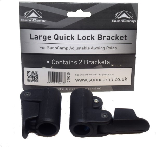 Sunncamp Awning Large Quick Lock Pole Brackets (Pack of 2)