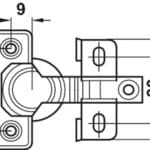 Caravan Cupboard Hafele Face Frame Hinge, 92°, Unsprung