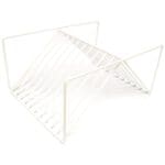 White Plasti-Coated Cupboard Plate Rack / Plate Holder