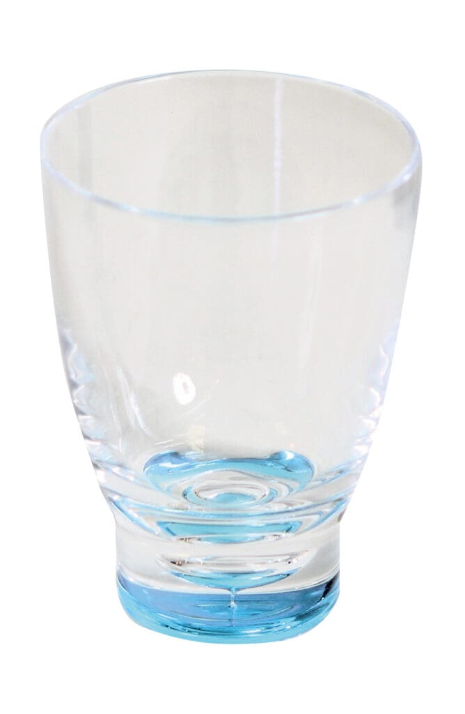 Low Polycarbonate Tumbler 'Glass' - Blue