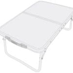 Quest Superlite "The Witney" Black Low Folding Table - 40 X 60cm
