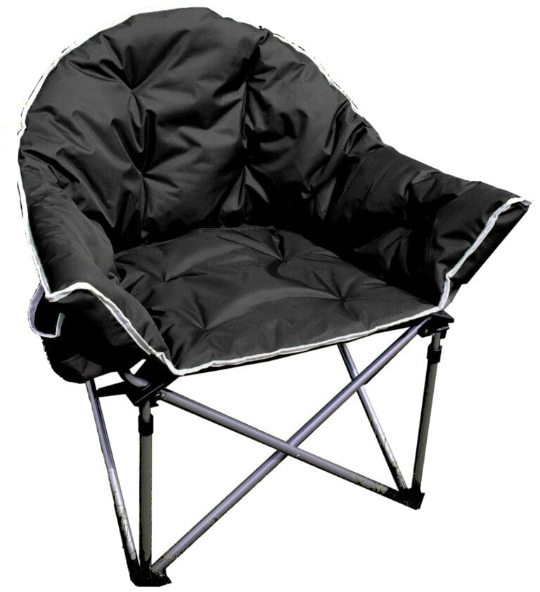 Comfort Padded Folding Tub Chair - Black
